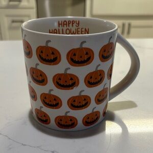 Festive Pumpkin Mug - Orange and White